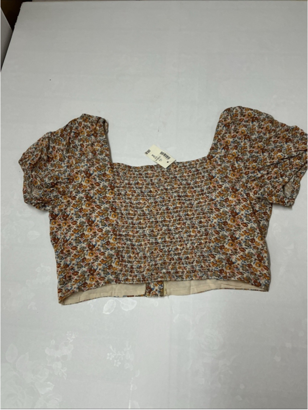 Aeropostale Floral Crop Top Size M In New Condition - Picture 6 of 6